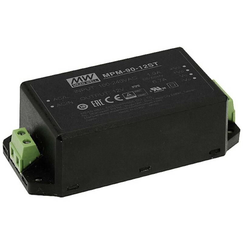 Mean Well AC/DC-Einbaunetzteil Stromversorgung Netzgerät 24V 90W MPM-90-24ST - 4021087069717