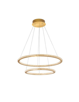 B-Ware Nova Luce Pendelleuchte Hängeleuchte CILION LED Messing Warmweiß dimmbar 60 cm