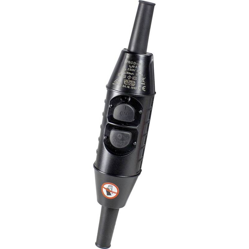 AS Schwabe Personenschutz-Zwischenstecker PRCD-S 230V 16A IP55 Orange Schwarz - 4011160453052