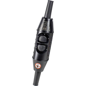 B-Ware AS Schwabe Personenschutz-Zwischenstecker PRCD-S 230V 16A IP55 Orange Schwarz