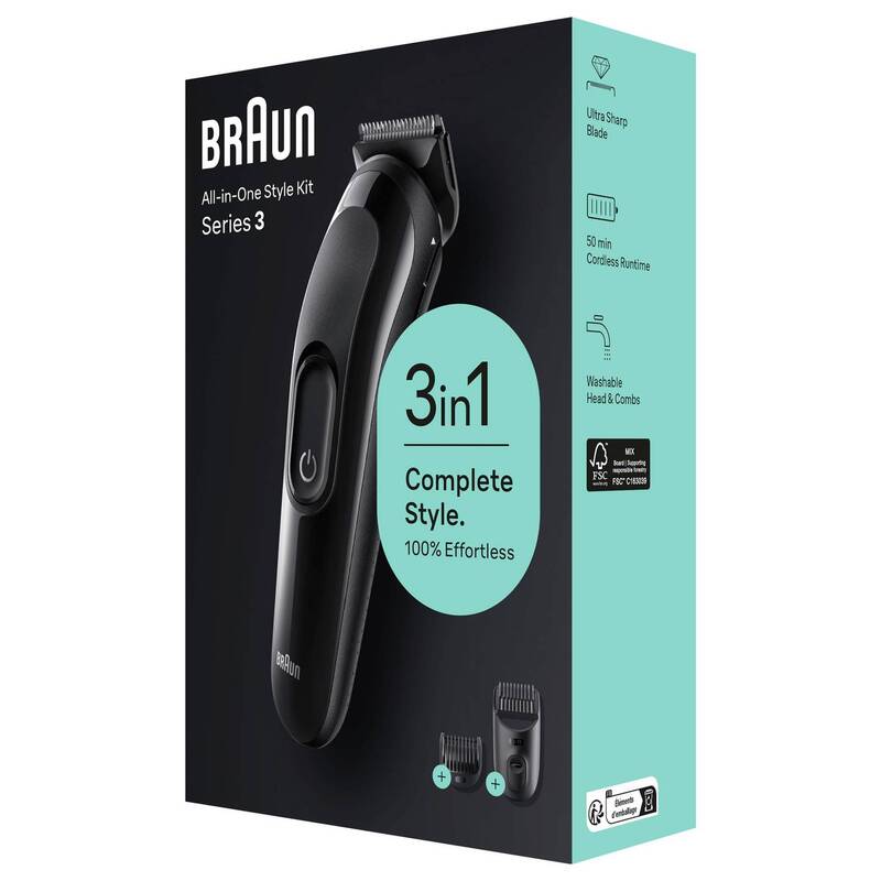 Braun Bartschneider SK2400 Körperhaartrimmer Haarschneider schwarz abwaschbar - 4210201447610