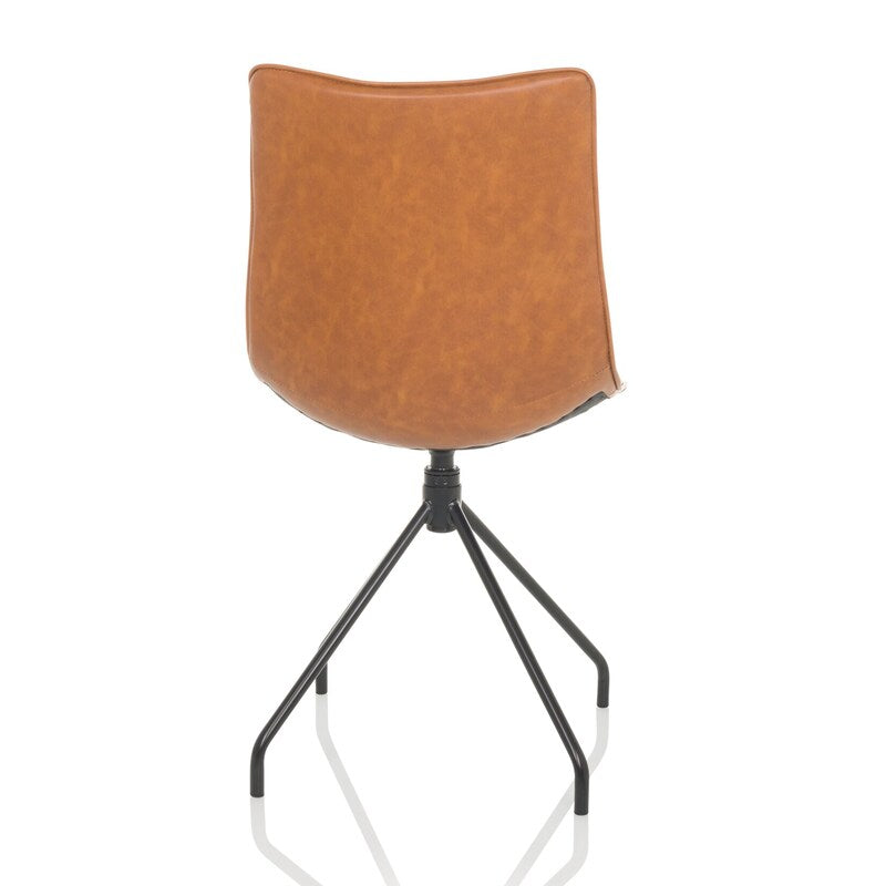 hjh OFFICE Besucherstuhl TARVISO PU braun Stuhl Kunstleder drehbar bequem - 4064323037095