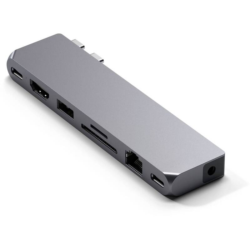 Satechi Dockingstation USB Hub Pro Hub Max Space Gray MacBook Pro Air USB-C - 0810086360314