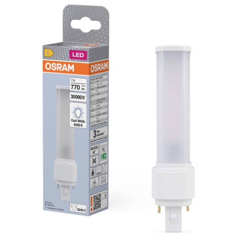 OSRAM LED Leuchtmittel Lampe Neutralweiß G24d 2 Stiftsockel 7 W 4000 K 4 STÜCK - 4058075558502