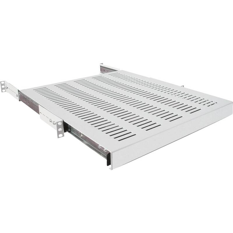 Intellinet 19 Zoll Netzwerkschrank-Geräteboden 1 HE 712330 Ausziehbar Grau - 0766623712330