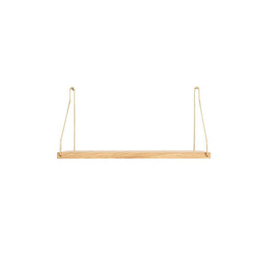 B-Ware Frama Shelf Regal Wandregal Schlüsselbrett Regalbrett 40 x 20 cm Eiche / Messing