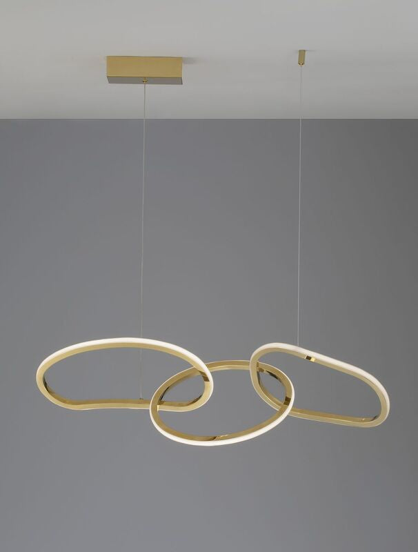 Nova Luce Pendelleuchte Hängeleuchte LED Gold GIRISH Warmweiß dimmbar 41 W Lampe - 5212017433114