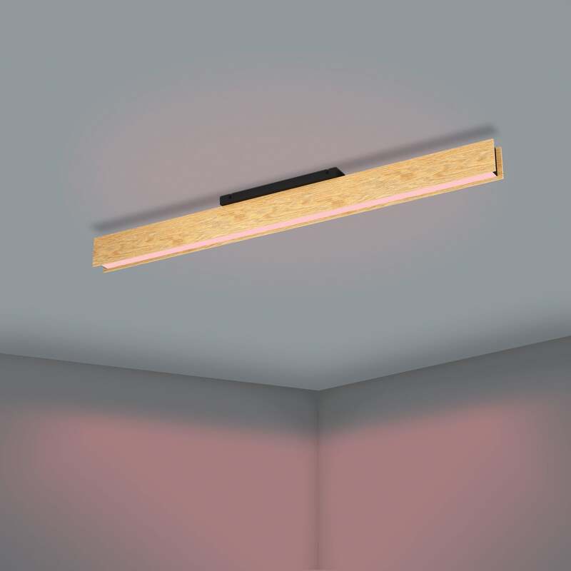 Smart-ZIG-LED-Deckenlampe Anchorena-Z 123 cm RGB CCT dimmbar Eglo Holz - 9008606243662