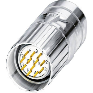 2x B-Ware Phoenix Contact Kabelsteckverbinder Stecker M23 Crimpen Silber Geschirmt 2 STÜCK