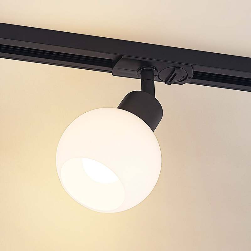 Lindby Schienenspot Linaro E14 schwarz 10 cm dimmbar IP20 1-Phasen 3000 K - 4251911701388