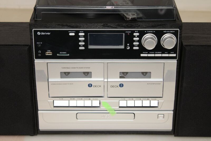 Denver Stereoanlage DAB+ MRD-166 Plattenspieler USB Aufnahmefunktion schwarz - 5706751051906