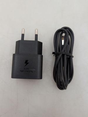 B-Ware Samsung Ladegerät Netzteil Schnellladegerät USB-C Datenkabel Schwarz 25 W