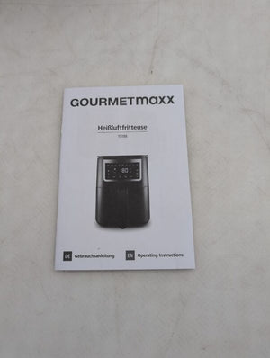 B-Ware GourmetMaxx Heißluftfritteuse Fritteuse 4l 1300W schwarz 9 Funktionen Airfryer