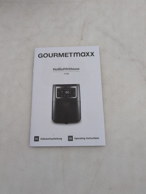 GourmetMaxx Heißluftfritteuse Fritteuse 4l 1300W schwarz 9 Funktionen Airfryer - 4067522073932