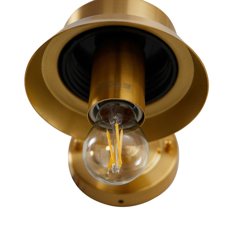 Lindby Außenwandleuchte Adalie messingfarben Edelstahl IP44 dimmbar 15W E27 - 4251911786705