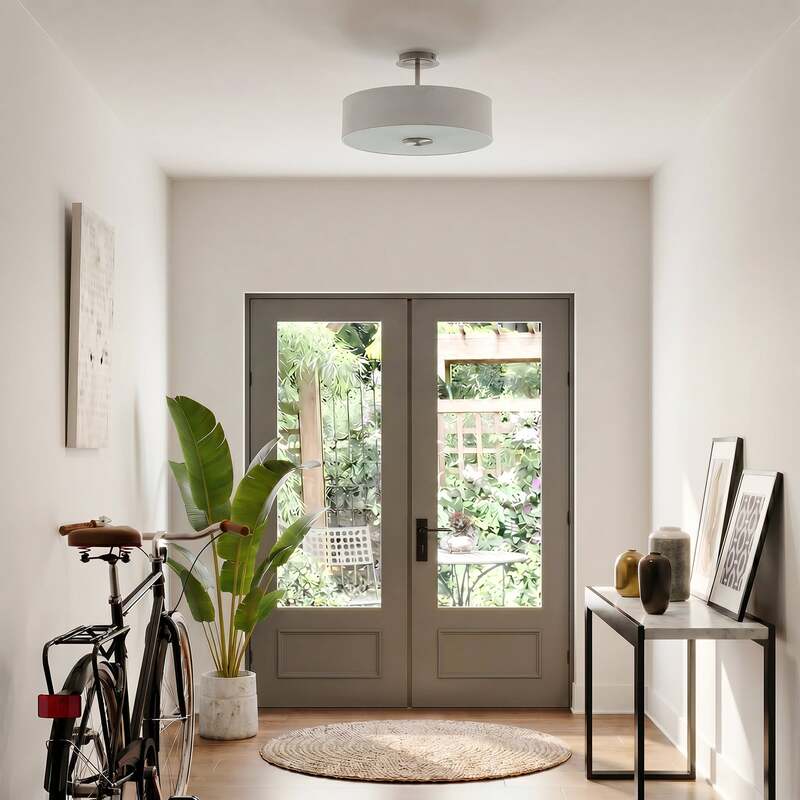 Lindby Deckenleuchte Josia LED Lampe Leuchte dimmbar nickel chrom Ø 47 cm 28 cm - 6291105709576