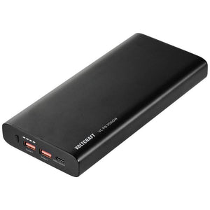 D-Ware Voltcraft Powerbank 26800mAh Akku Ladegerät USB-C 3A Quick Charge schwarz