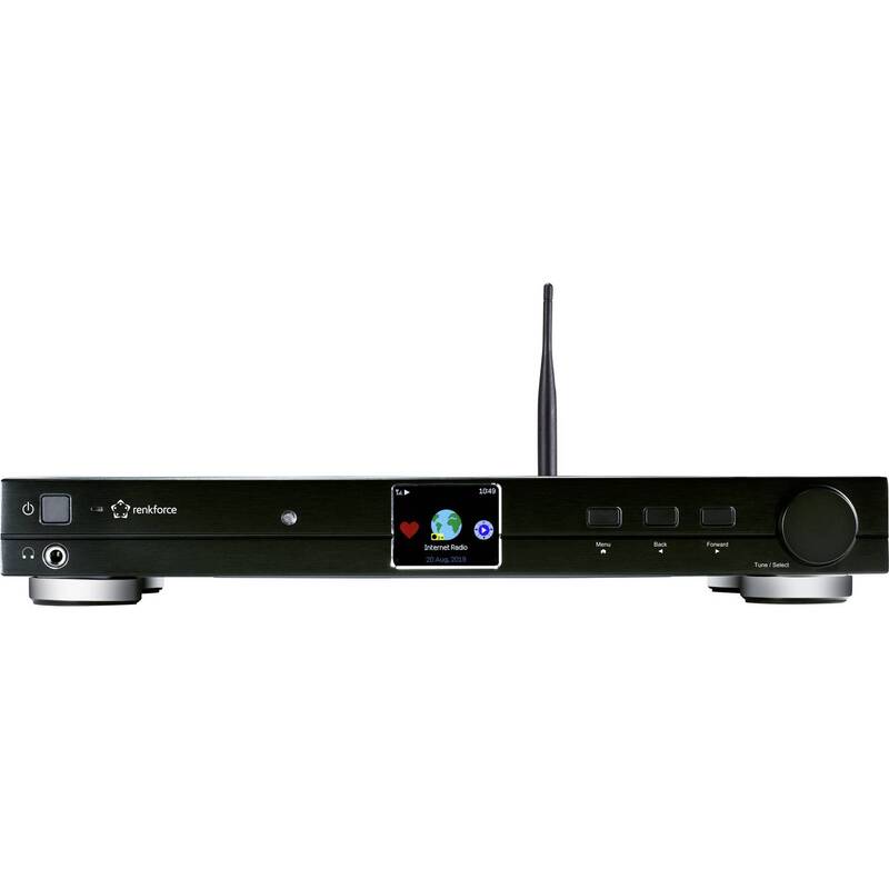 Renkforce Radio-Adapter DAB+ WLAN Bluetooth DLNA Internetradio Schwarz 99 Sender - 4053199973484