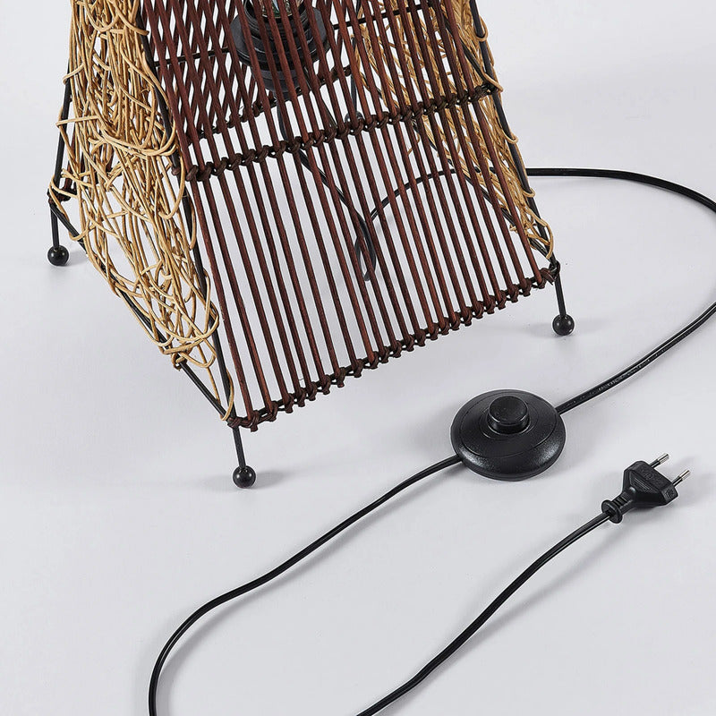 Lindby Stehlampe Rattan Kassia LED Lampe Leuchte gemütliches Licht 150cm braun - 4251096558180