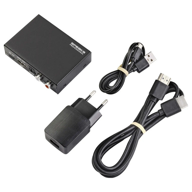 SPEAKA PROF HDMI Audio Adapter Audio Extractor Signalwandler 3840 x 2160 Pixel - 4064161483580
