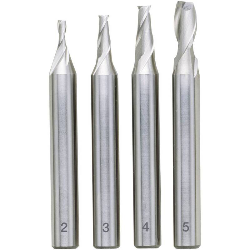 PROXXON Frässet HSS 6mm Schaftdurchmesser Cobalt präzise Fräser Werkzeug 4er-Set - 4006274246102