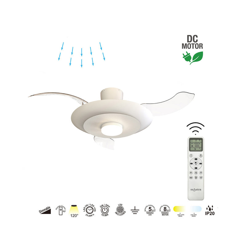 Mantra Iluminación Deckenventilator Kyoto LED Lampe CCT dimmbar weiß 106cm - 8435153195181