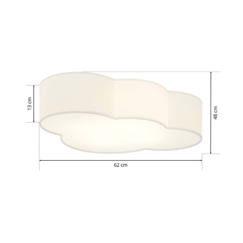 Deckenleuchte Cloud LED Lampe dimmbar 4-flg E27 weiß 62x48cm Made in Europe - 5901780515331