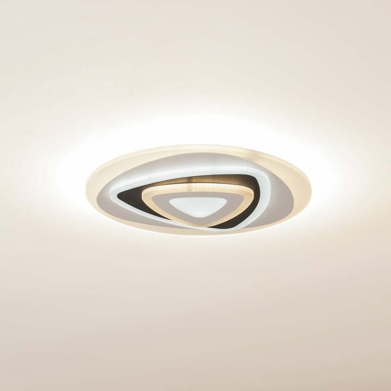 Lindby Deckenleuchte Rebeka LED Lampe dimmbar anthrazit Ø50cm CCT Fernbedienung - 4251096595192