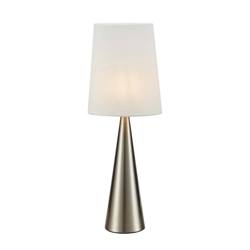 Markslöjd Tischleuchte Conus LED Lampe Tischlampe Leuchte nickel Off-White 64cm - 7330024609709