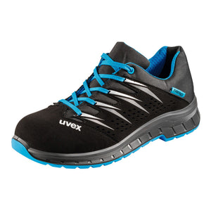 B-Ware Uvex Halbschuh Sicherheitsschuh schwarz-blau uvex 2 trend S1 EU Größe 44 ESD