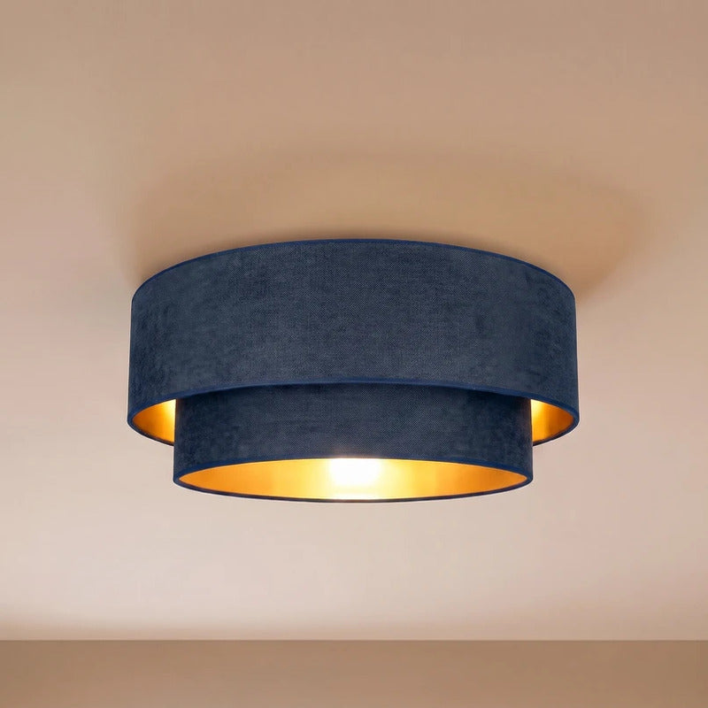 Boho Deckenlampe dunkelblau/gold Ø60cm E27 Hängeleuchte Lampe Leuchte stilvoll - 5905399755713