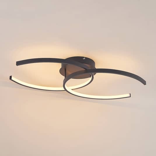 Lindby Cirlio LED-Deckenlampe CCT anthrazit Deckenlampe Lampe Leuchte Designer - 4251911707526