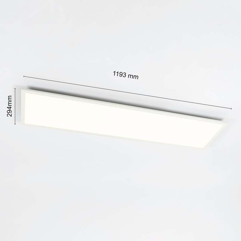 Lindby LED-Panel Luay Hängeleuchte dimmbar CCT Nachtlichtfunktion 120x30cm - 4251096581638