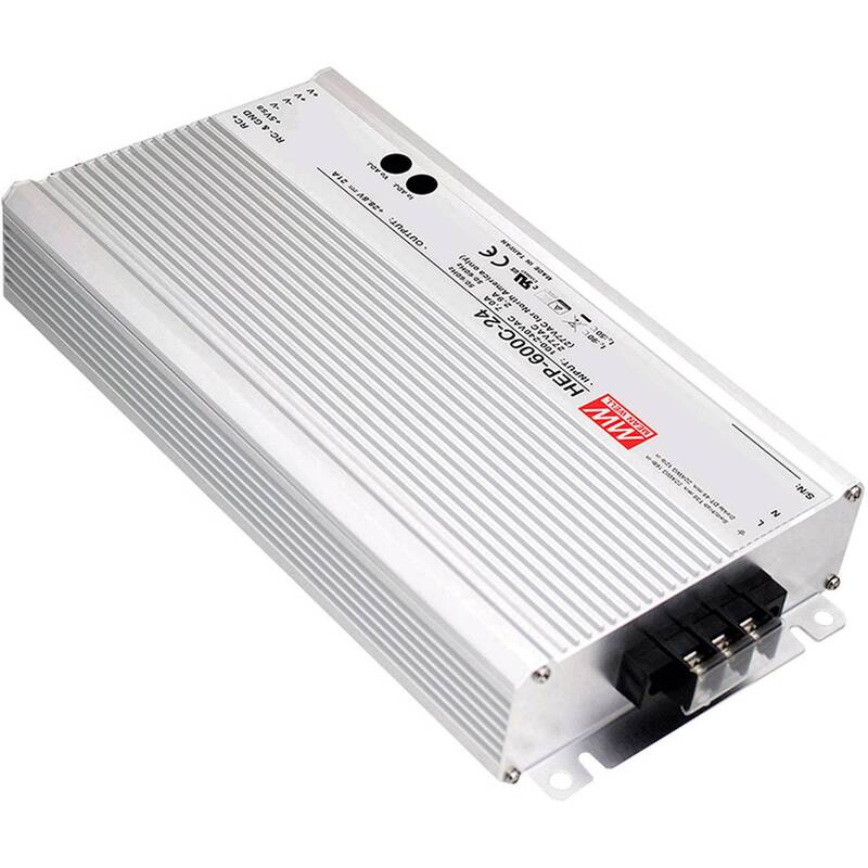 MEAN WELL Bleiakku-Ladegerät Batterie-Lader 24 V HEP-600C-24 Ladestrom 21 A - 4711287420417