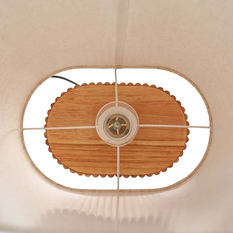 Lindby Stehleuchte Lampe Kimiko Holz Textil E27 Höhe 100 cm Stehlampe Leuchte - 4255830903694