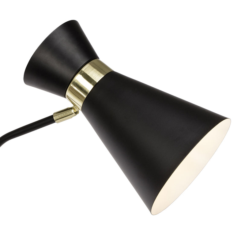 Brilliant Stehleuchte Goldy schwarz matt gold ausrichtbar 148,5 cm E27 - 4004353292118