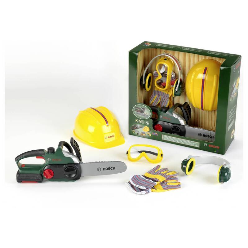 Theo Klein Kettensäge Bosch Spielzeug Kettensägen-Set für Kinder schwarz inkl. - 4009847085320