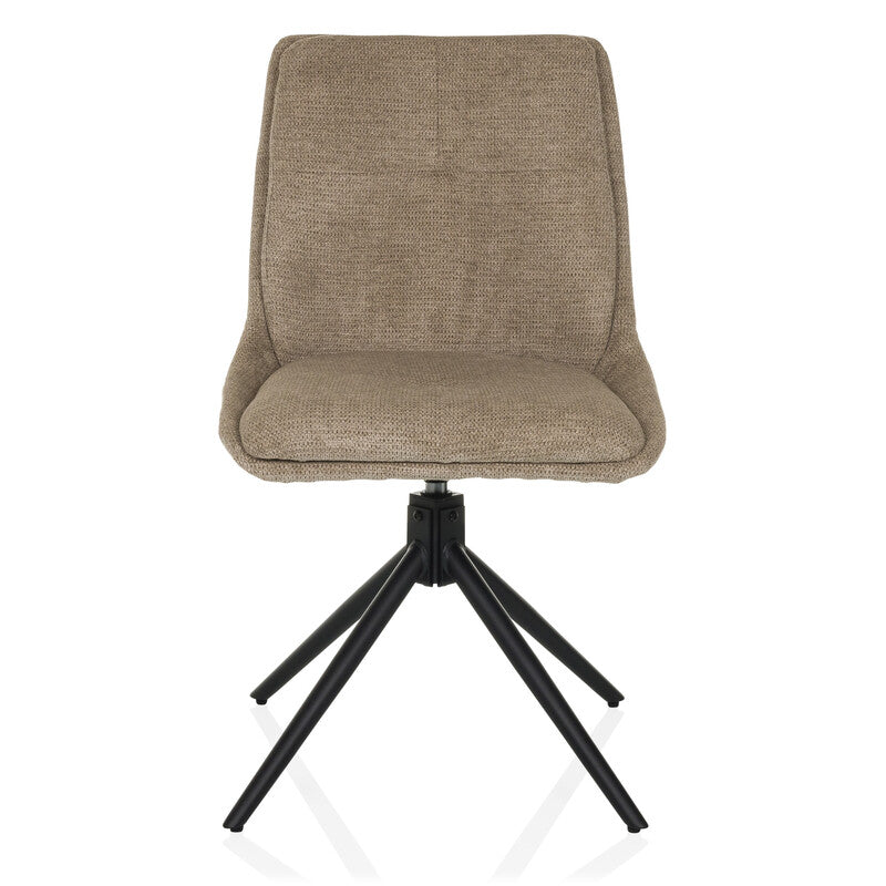 hjh LIVING Dining Stuhl TARVISO I Esszimmerstuhl Deko Stoff beige Polsterstühle - 4064323045144