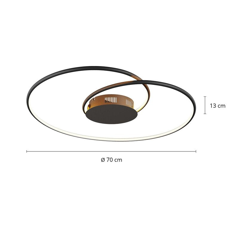 Lindby Joline LED-Deckenlampe Deckenleuchte Hängelampe Lampe LED 28W schwarz260 - 4251096564044