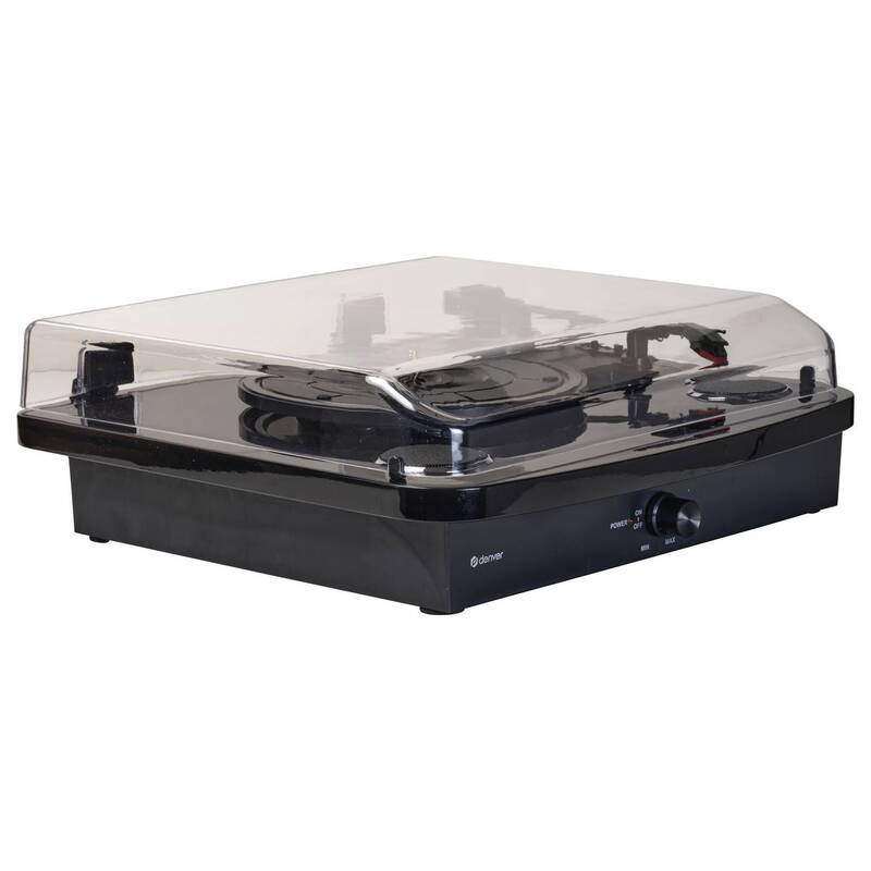 Denver Plattenspieler Riemenantrieb VPL-230B Retro Design Schwarz Bluetooth - 5706751068003