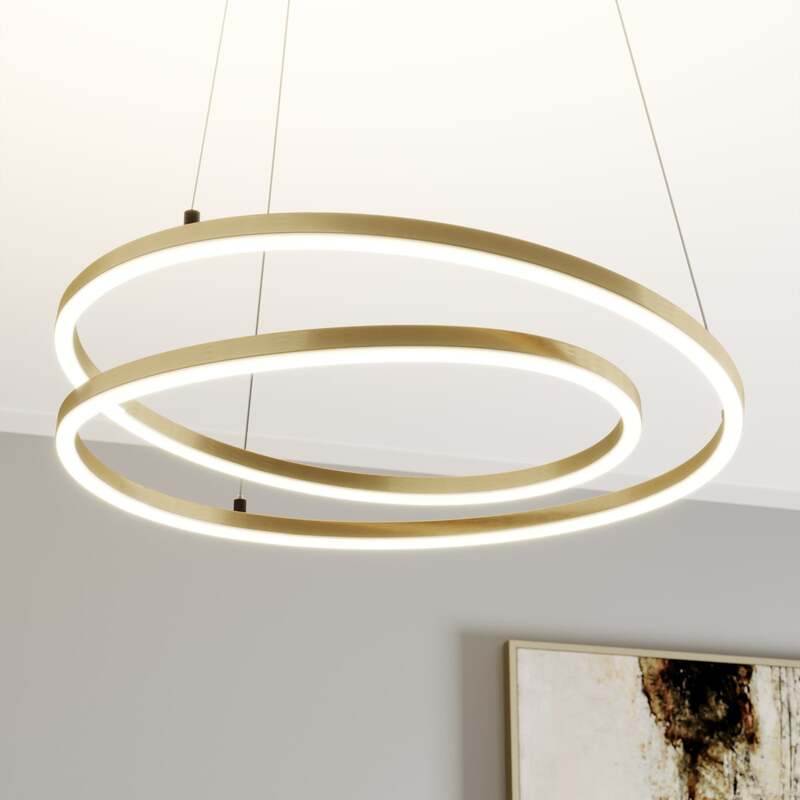 Lindby Pendelleuchte Hängelampe LED messing dimmbar Leuchte Lampe warmweiß - 4251096563702