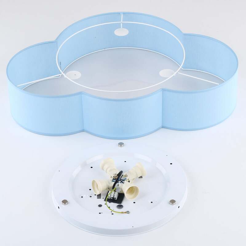 TK Lighting Deckenleuchte Cloud blau 63cm LED Lampe Leuchte dimmbar Textil E27 - 5901780560713