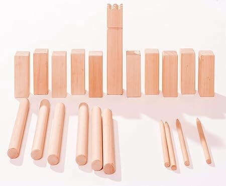 Izzy Wikinger Kubb Schachspiel für 2-12 Spieler ab 8 Jahren, Hartholz M - 4047385430011