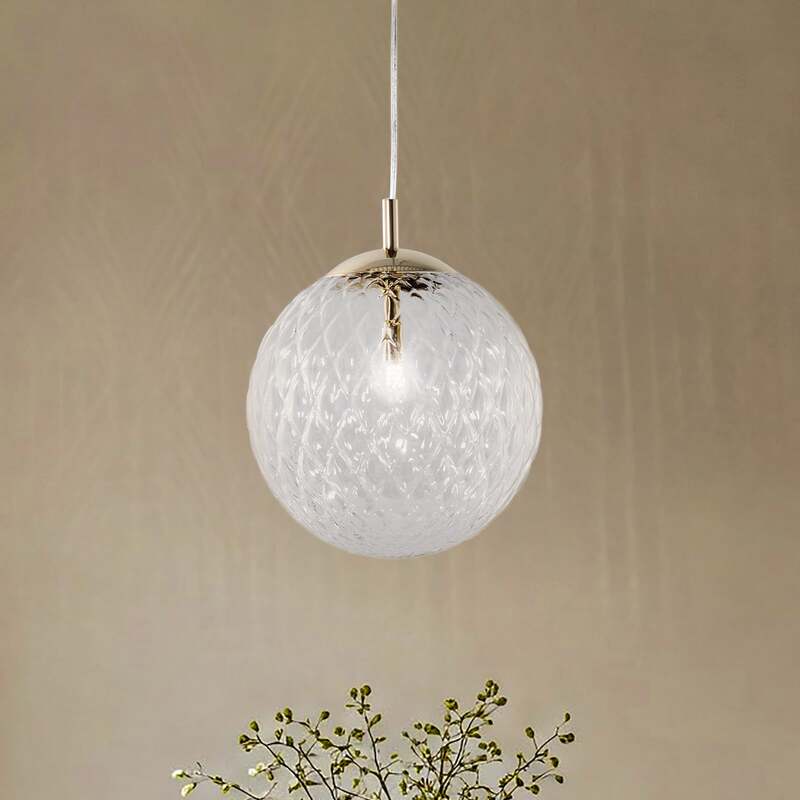 Pendelleuchte Cadix Glas 30 cm einflammig klar gold dimmbar IP20 6 W G9 - 5901780546106