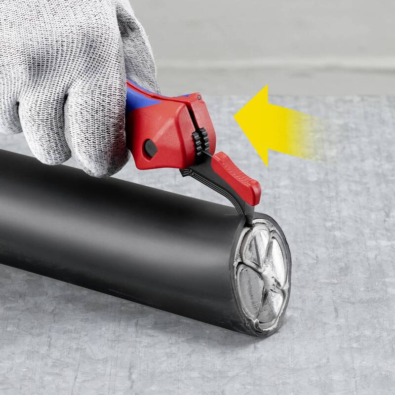 Knipex Abmantelungsmesser mit Gleitschuh und Ratschenfunktion Rundkabel 7 mm - 4003773089902