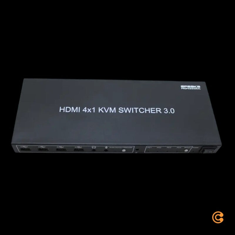 SPEAKA PROFESSIONAL KVM Umschalter Switch HDMI 4x1 schwarz Computer Zubehör - 4064161320090