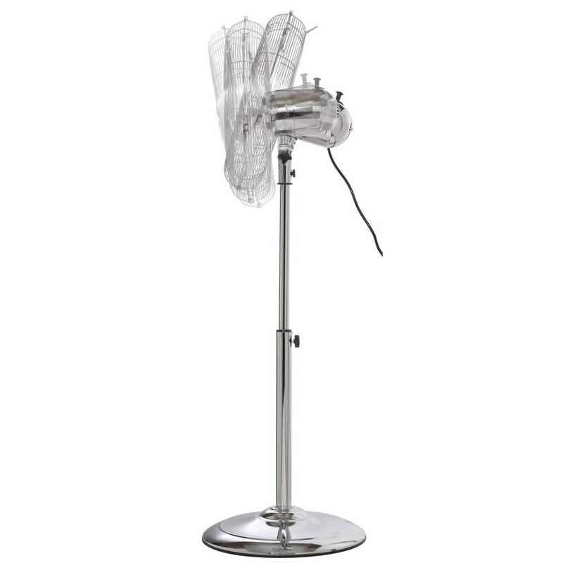 Sygonix Standventilator Ventilator höhenverstellbar schwenkbar 50W 445mm chrom - 4064161489353