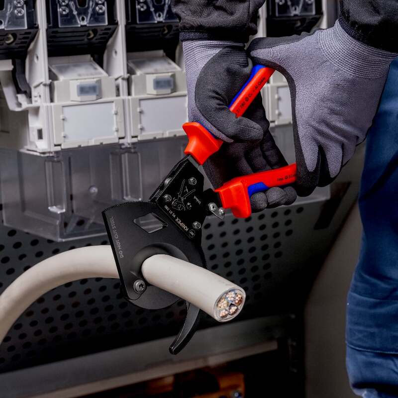 Knipex Ratschen-Kabelschneider 95 31 280 Kabelschneider für Alu Kupferkabel 52mm - 4003773043942