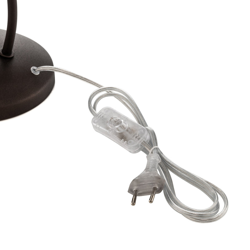 Tischleuchte Adoro LED Lampe Tischlampe Leuchte braun weiß 43cm Höhe 25cm Ø - 5907687421256