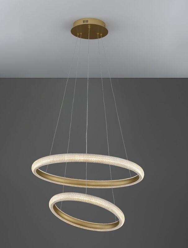Nova Luce Pendelleuchte Hängeleuchte LED MEDORA Messing Warmweiß dimmbar 59 cm - 5212017433435
